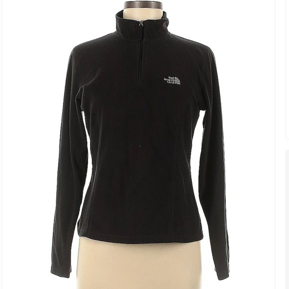 VGUC. sz M quarter zip black TNF light fleece